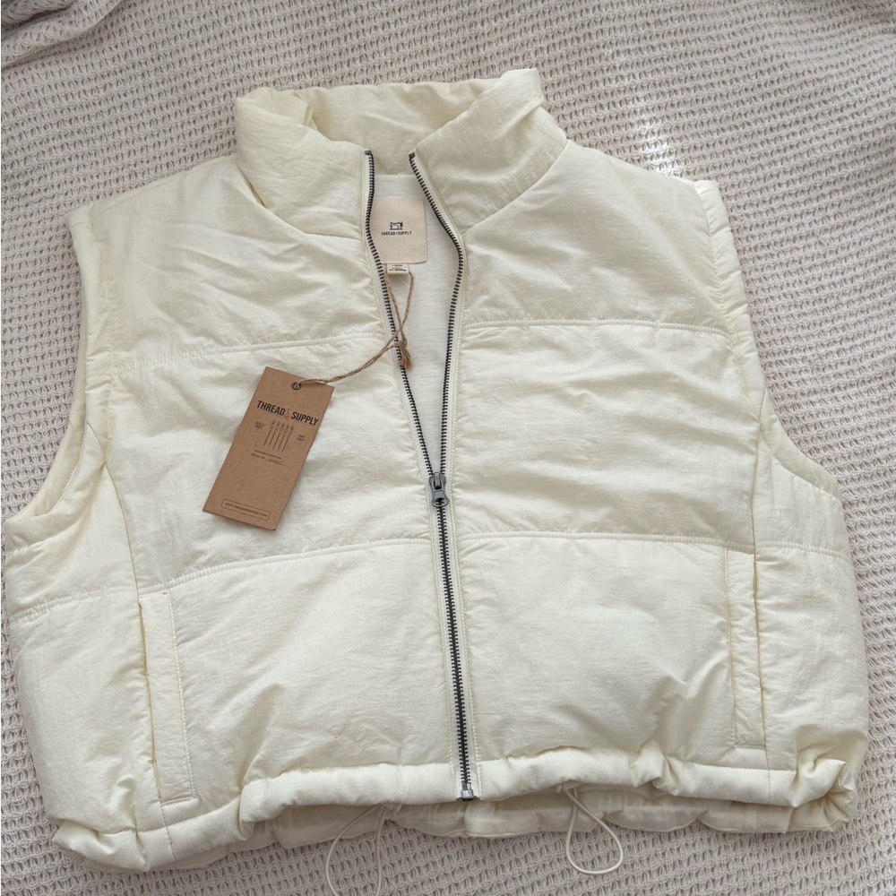 Thread & Supply Women's Off-White Puffer Vest